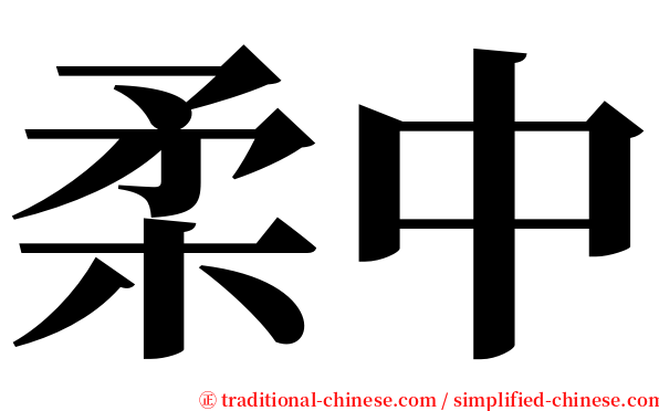 柔中 serif font