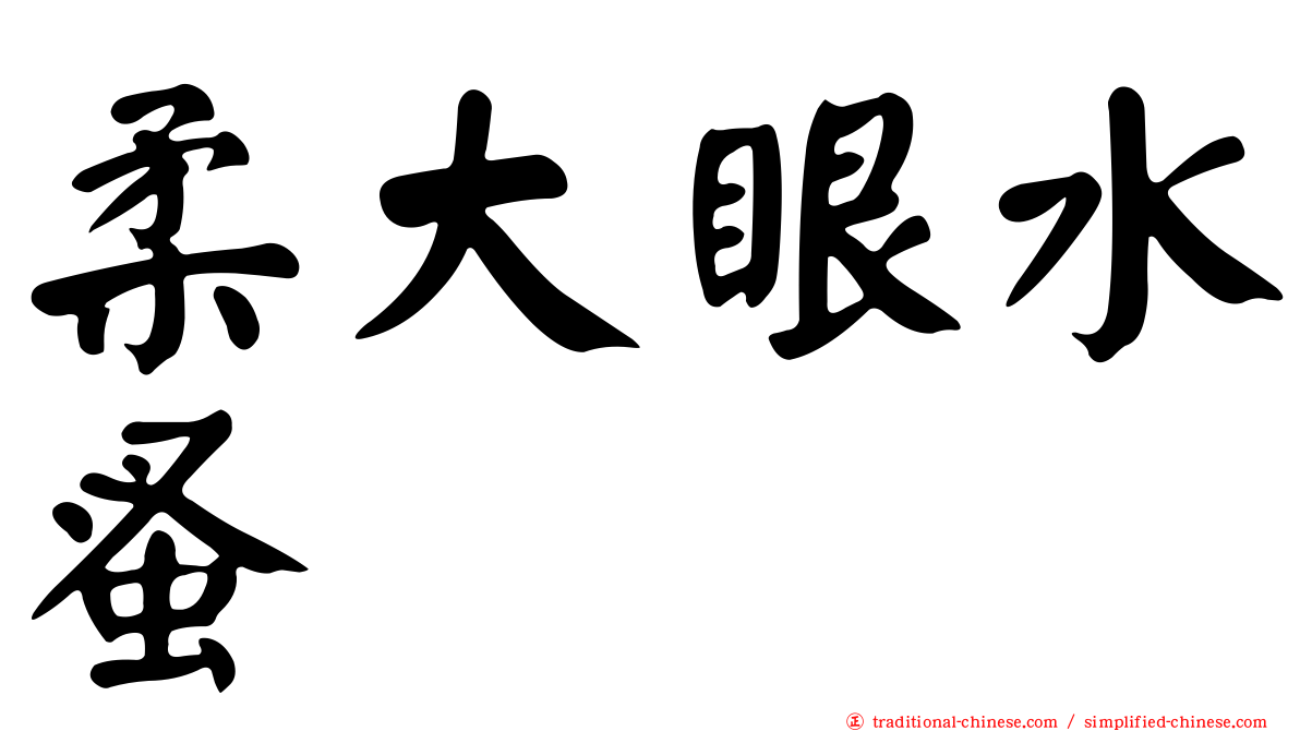 柔大眼水蚤