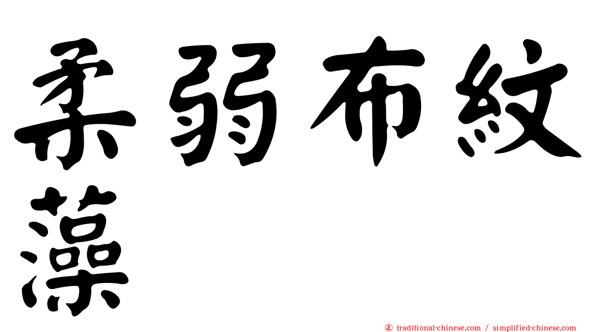 柔弱布紋藻