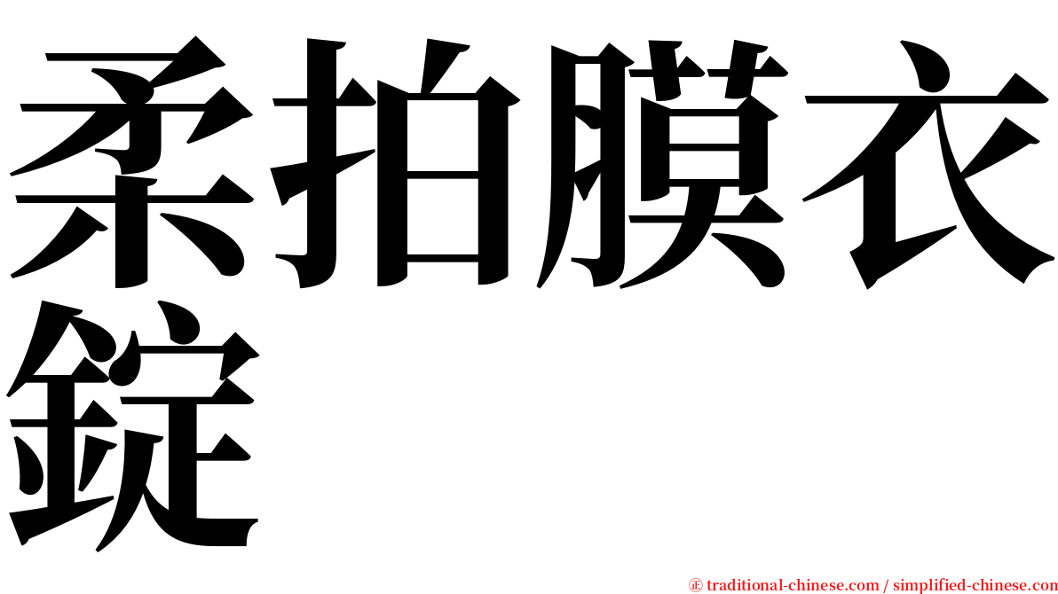 柔拍膜衣錠 serif font
