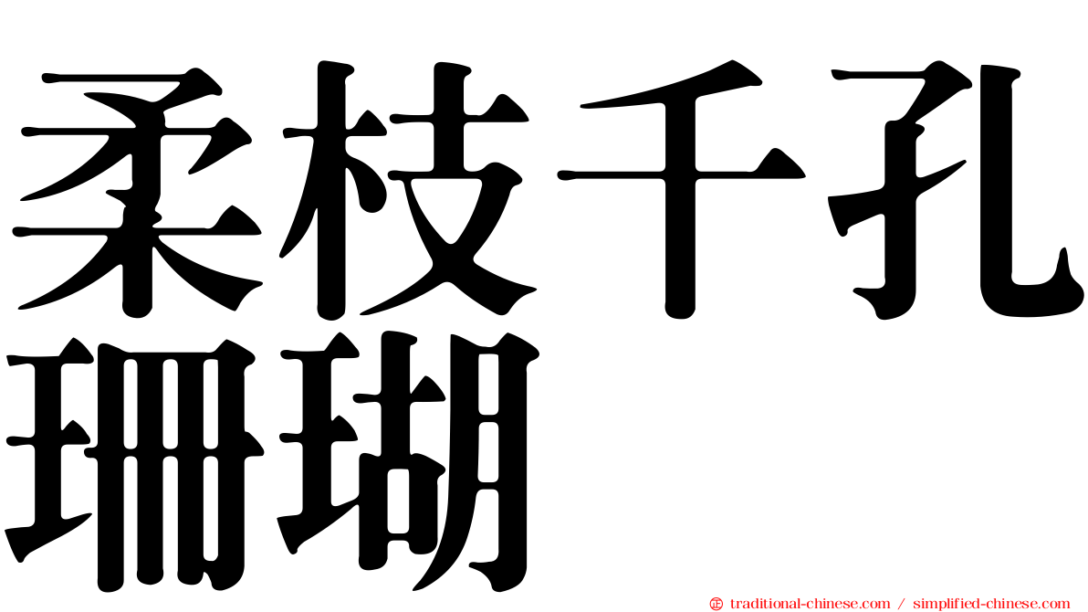 柔枝千孔珊瑚