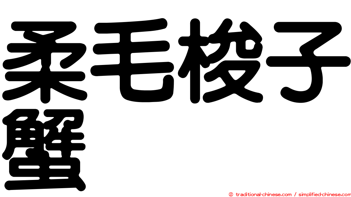 柔毛梭子蟹