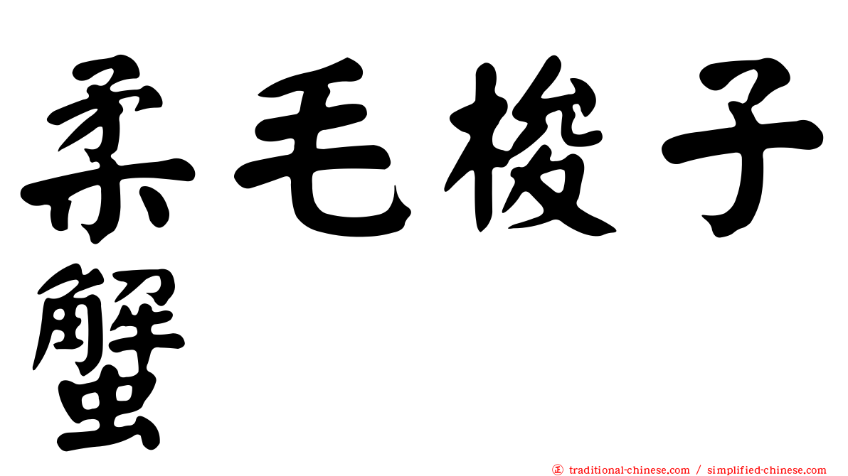 柔毛梭子蟹