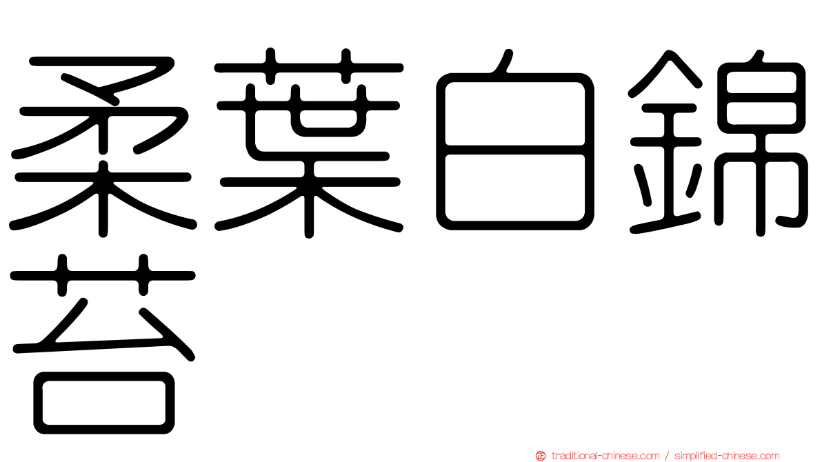 柔葉白錦苔
