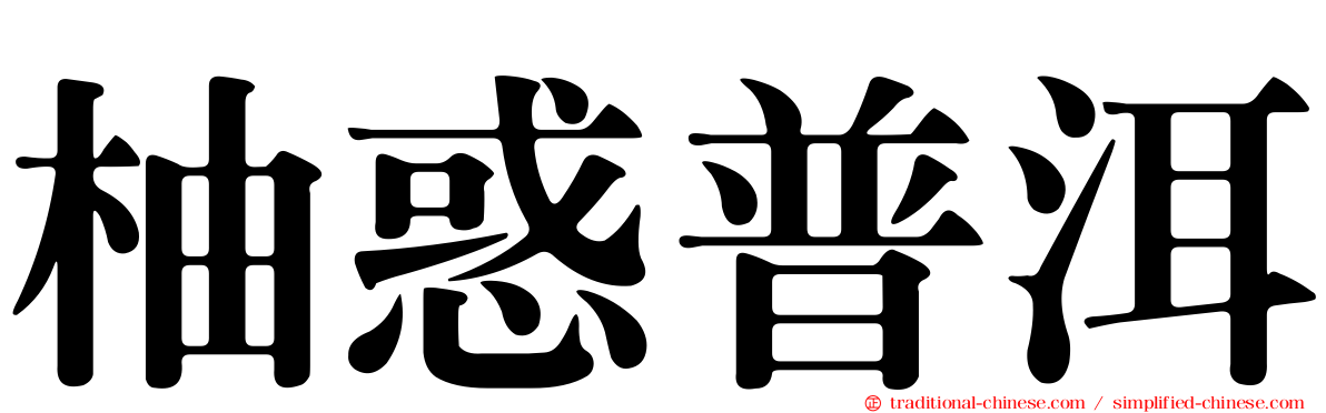 柚惑普洱
