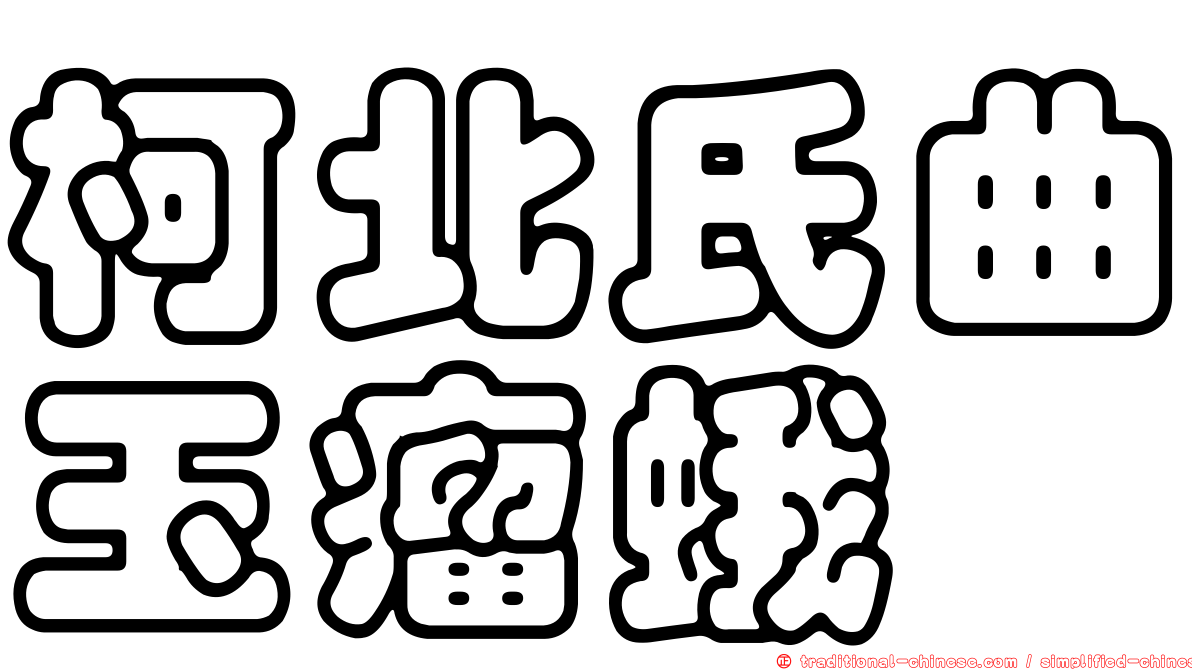 柯北氏曲玉瘤蛾