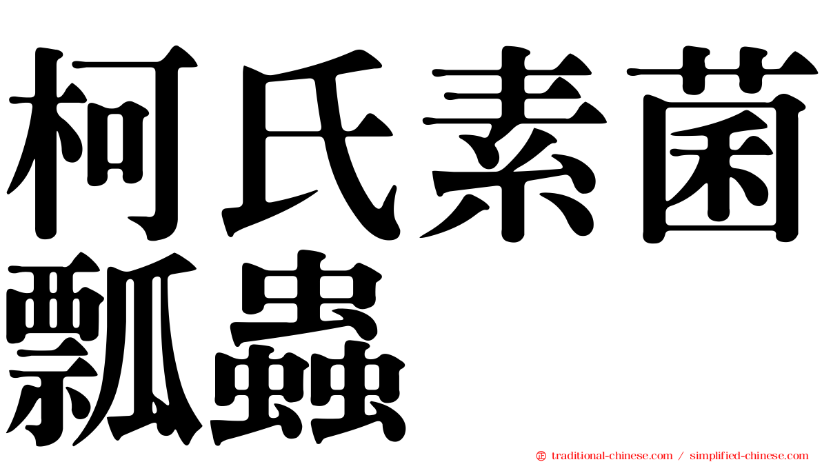 柯氏素菌瓢蟲