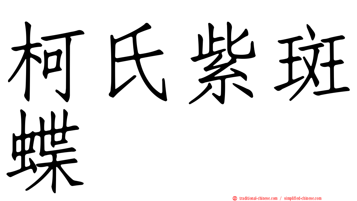 柯氏紫斑蝶