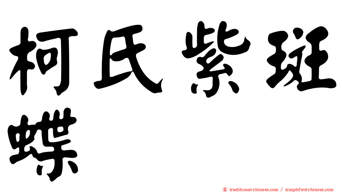 柯氏紫斑蝶