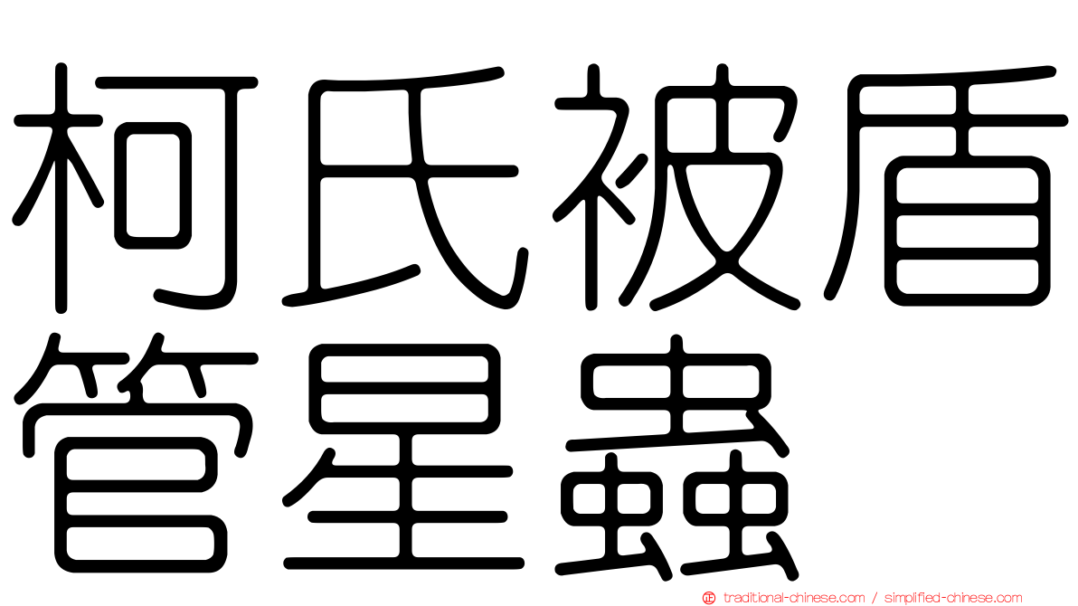 柯氏被盾管星蟲