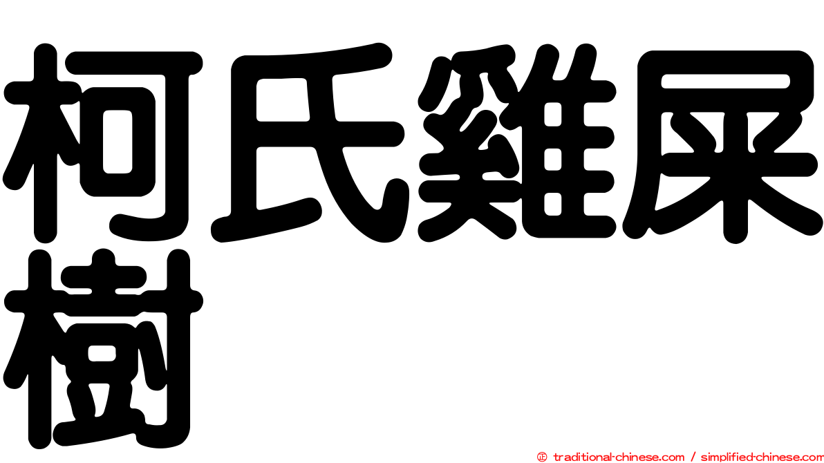 柯氏雞屎樹