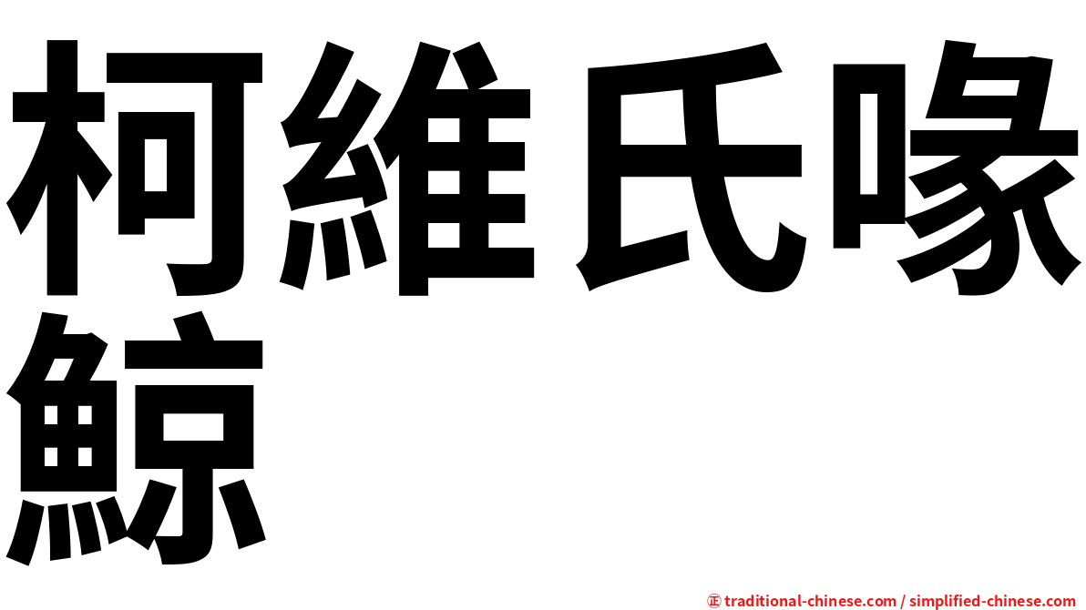 柯維氏喙鯨
