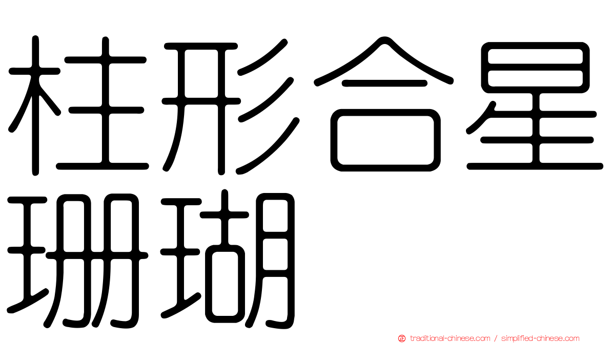 柱形合星珊瑚
