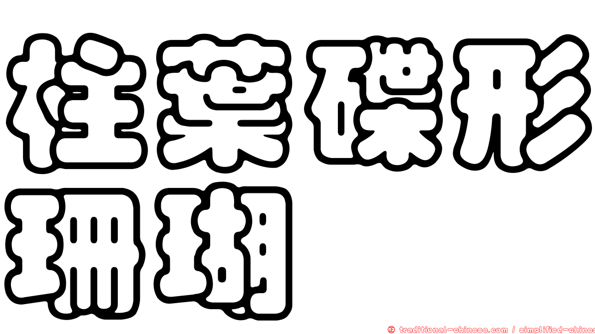 柱葉碟形珊瑚