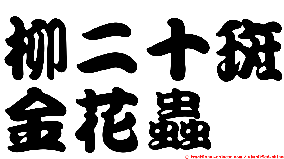 柳二十斑金花蟲