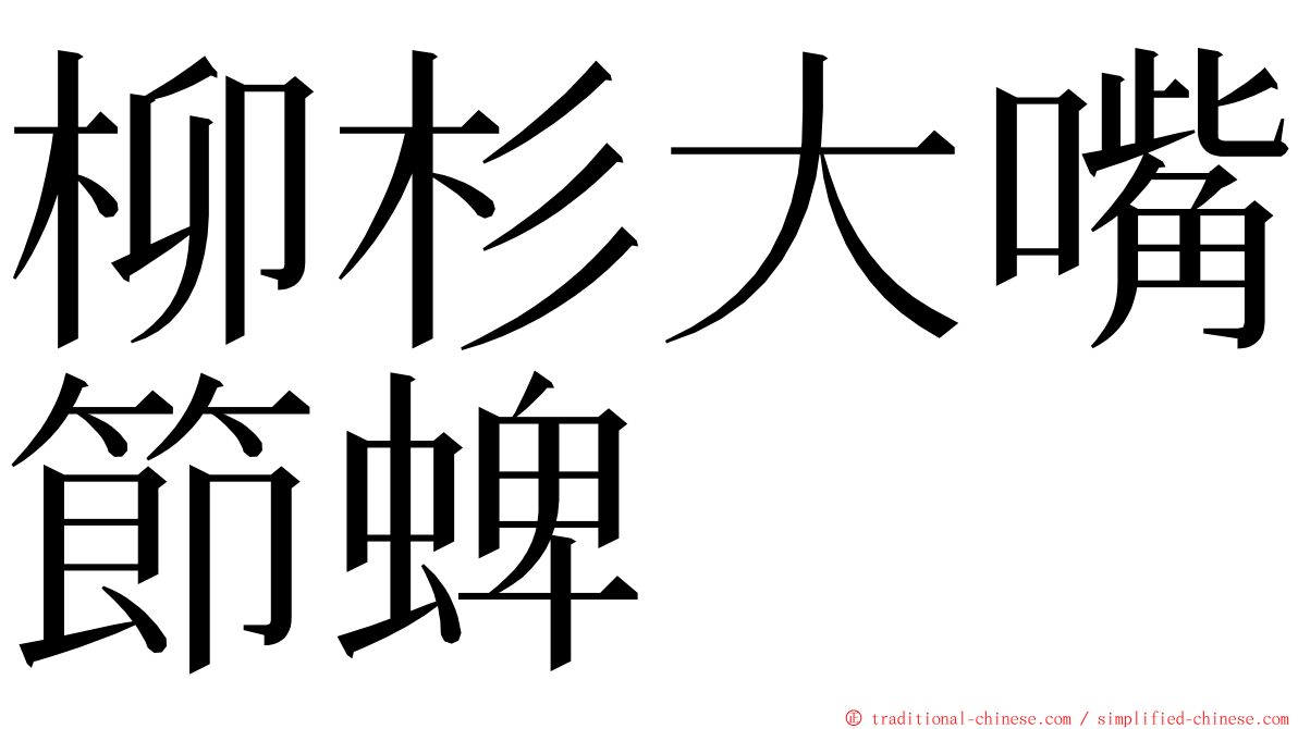 柳杉大嘴節蜱 ming font