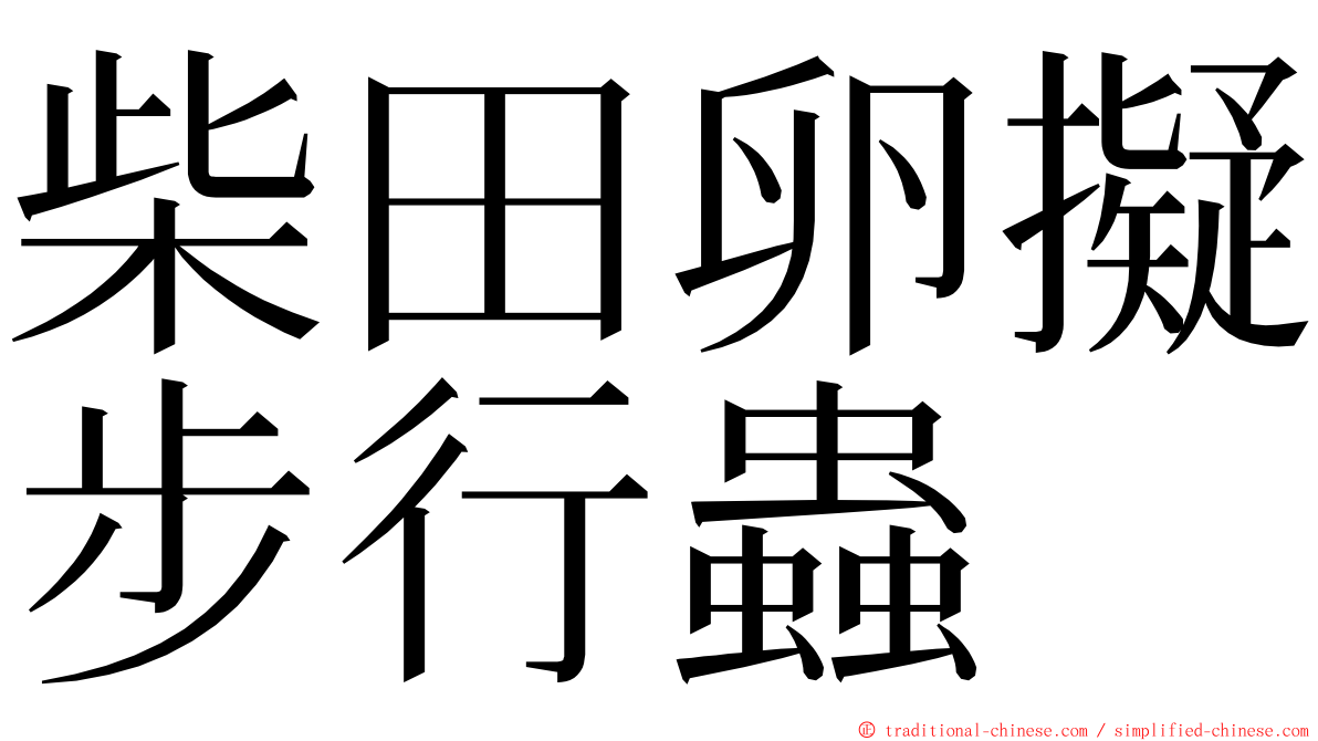 柴田卵擬步行蟲 ming font