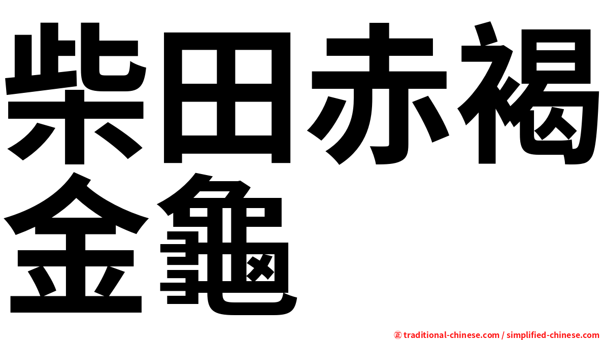 柴田赤褐金龜