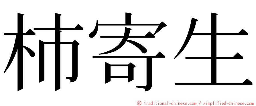 柿寄生 ming font