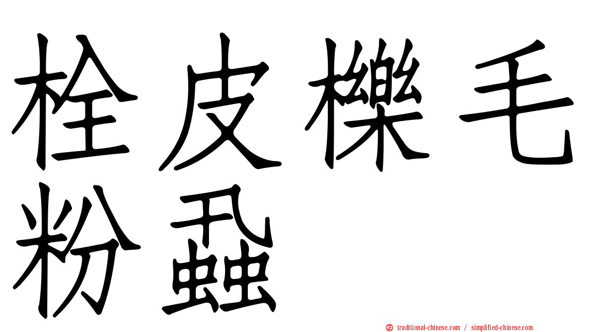 栓皮櫟毛粉蝨