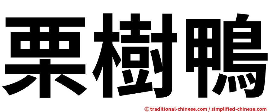 栗樹鴨