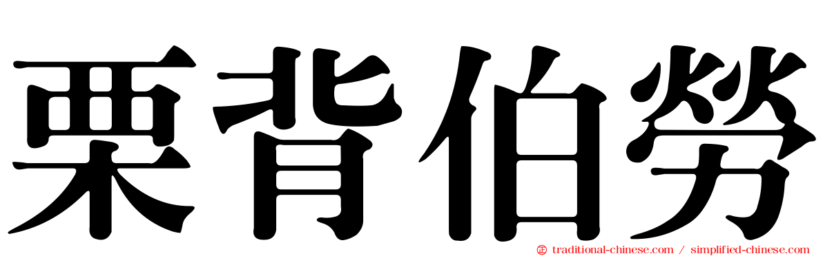 栗背伯勞