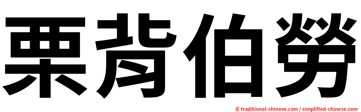 栗背伯勞