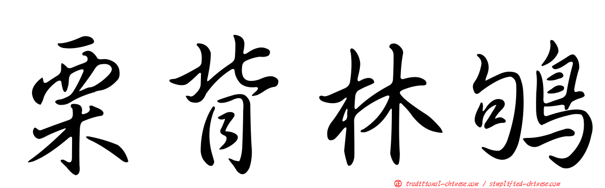 栗背林鴝