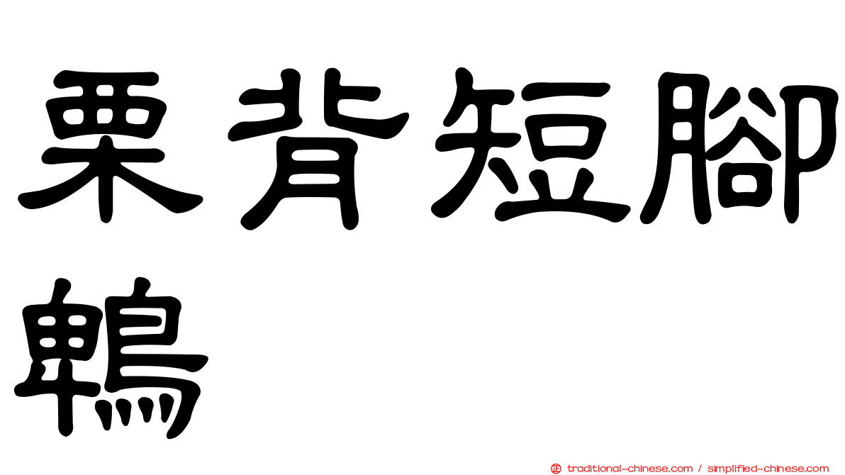 栗背短腳鵯