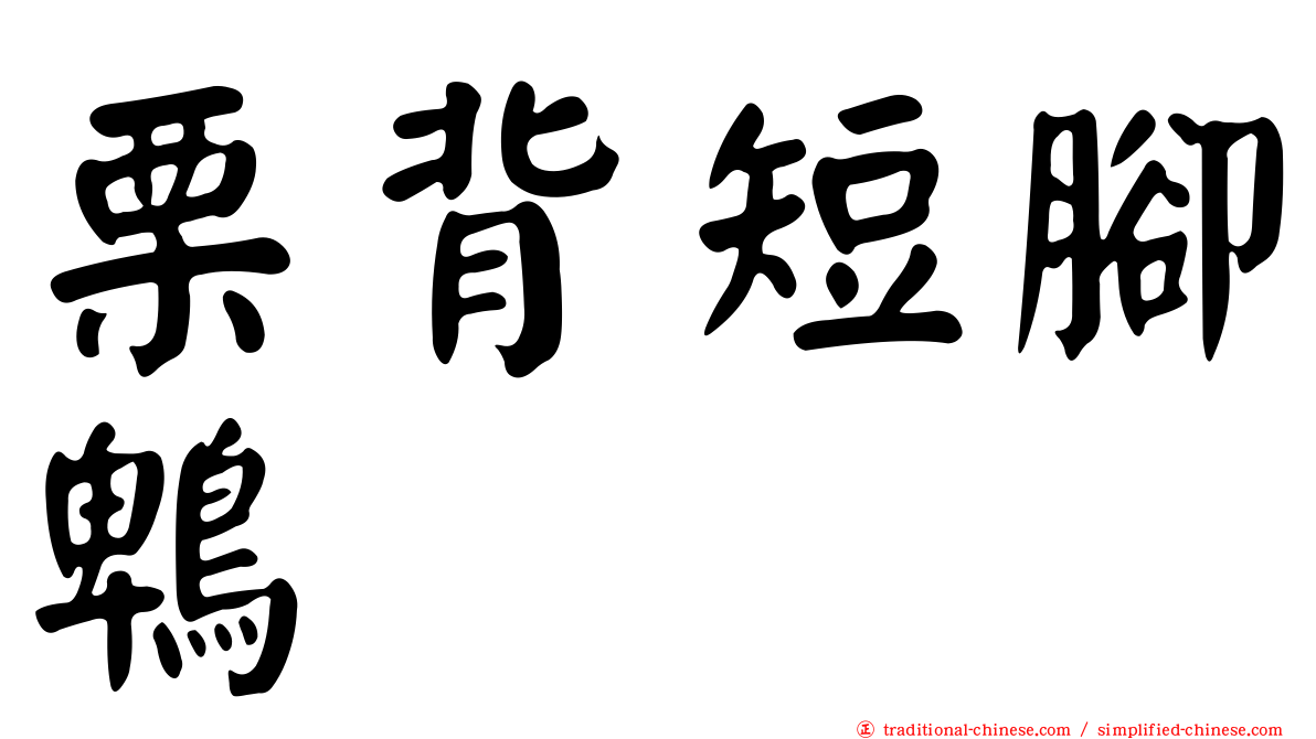 栗背短腳鵯