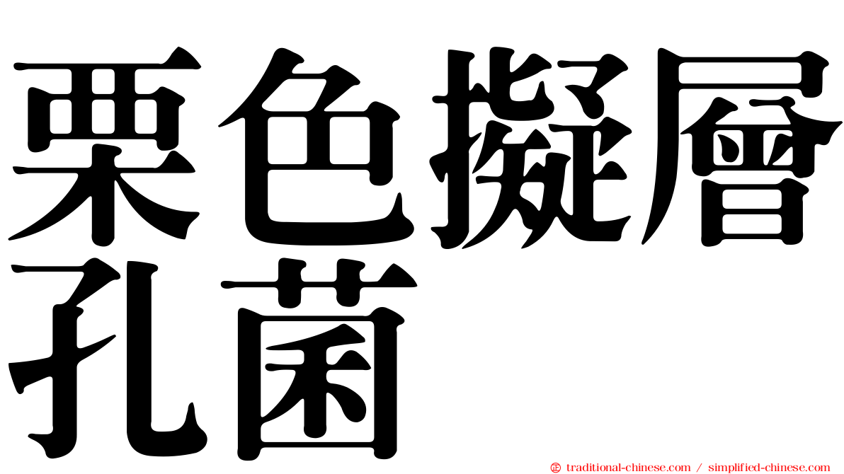 栗色擬層孔菌