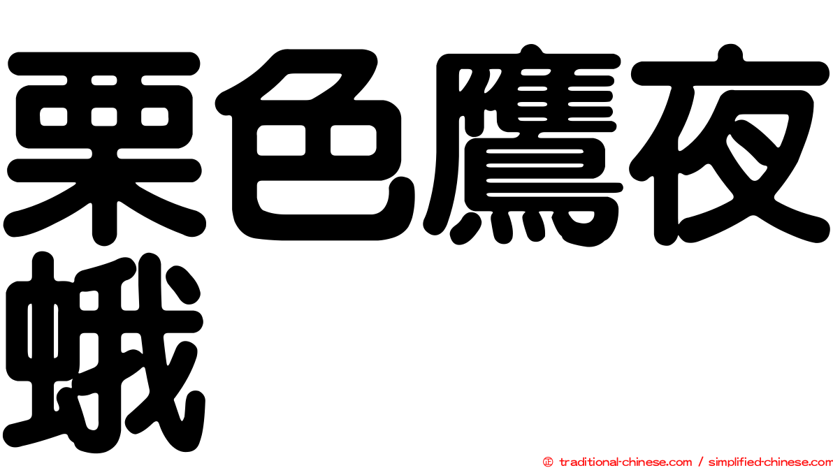 栗色鷹夜蛾
