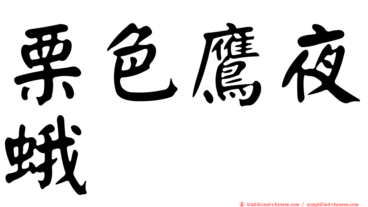 栗色鷹夜蛾