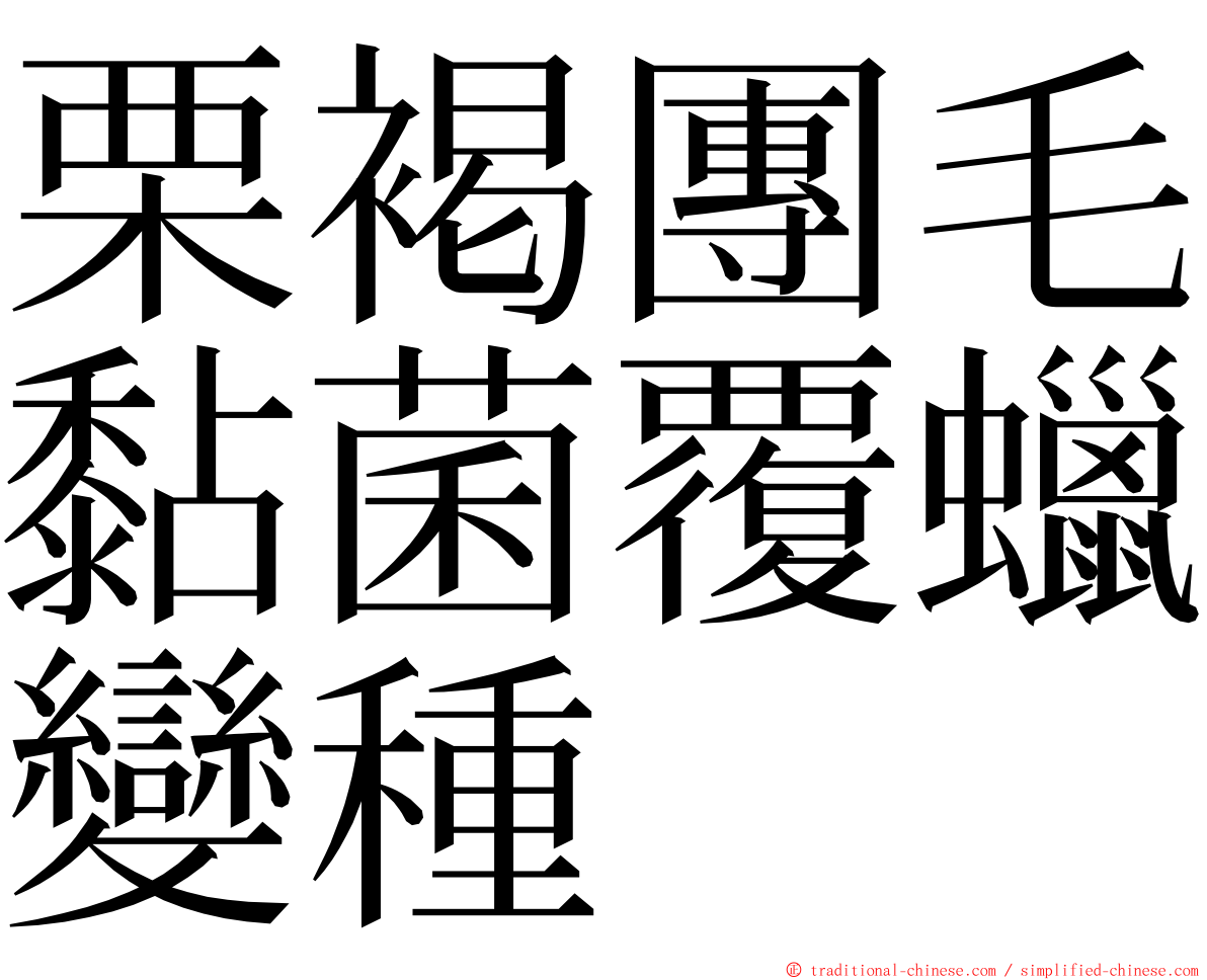 栗褐團毛黏菌覆蠟變種 ming font