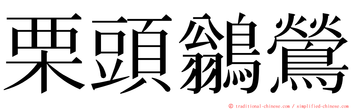 栗頭鶲鶯 ming font