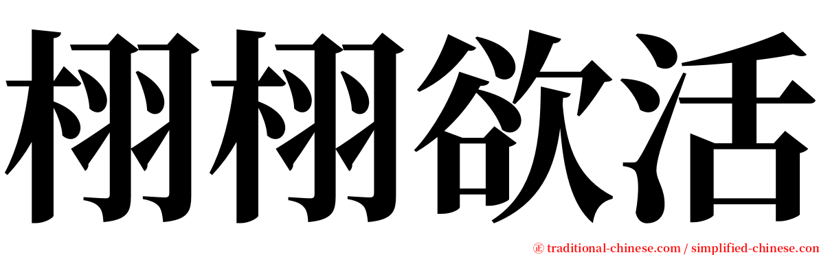 栩栩欲活 serif font