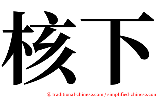 核下 serif font