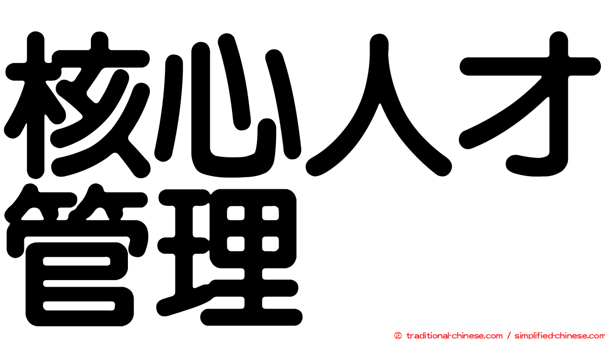 核心人才管理