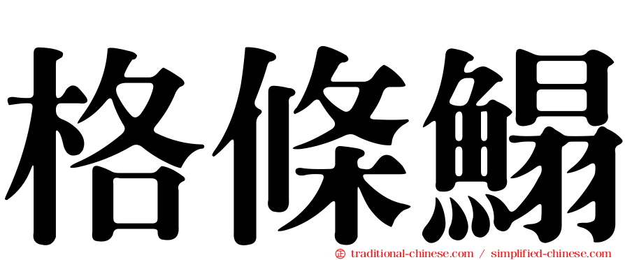 格條鰨