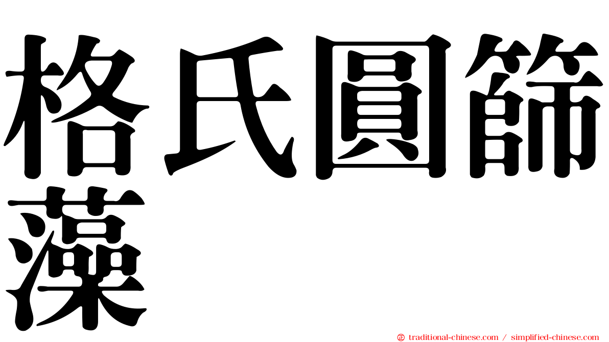 格氏圓篩藻