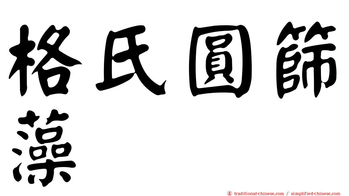 格氏圓篩藻