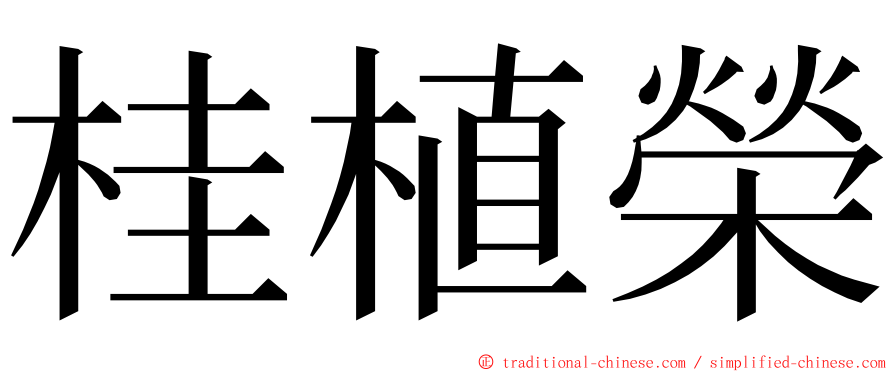 桂植榮 ming font