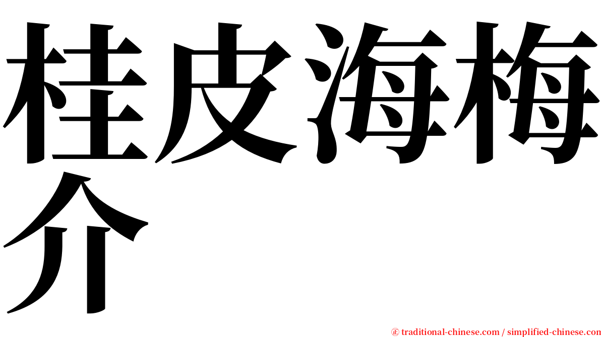 桂皮海梅介 serif font