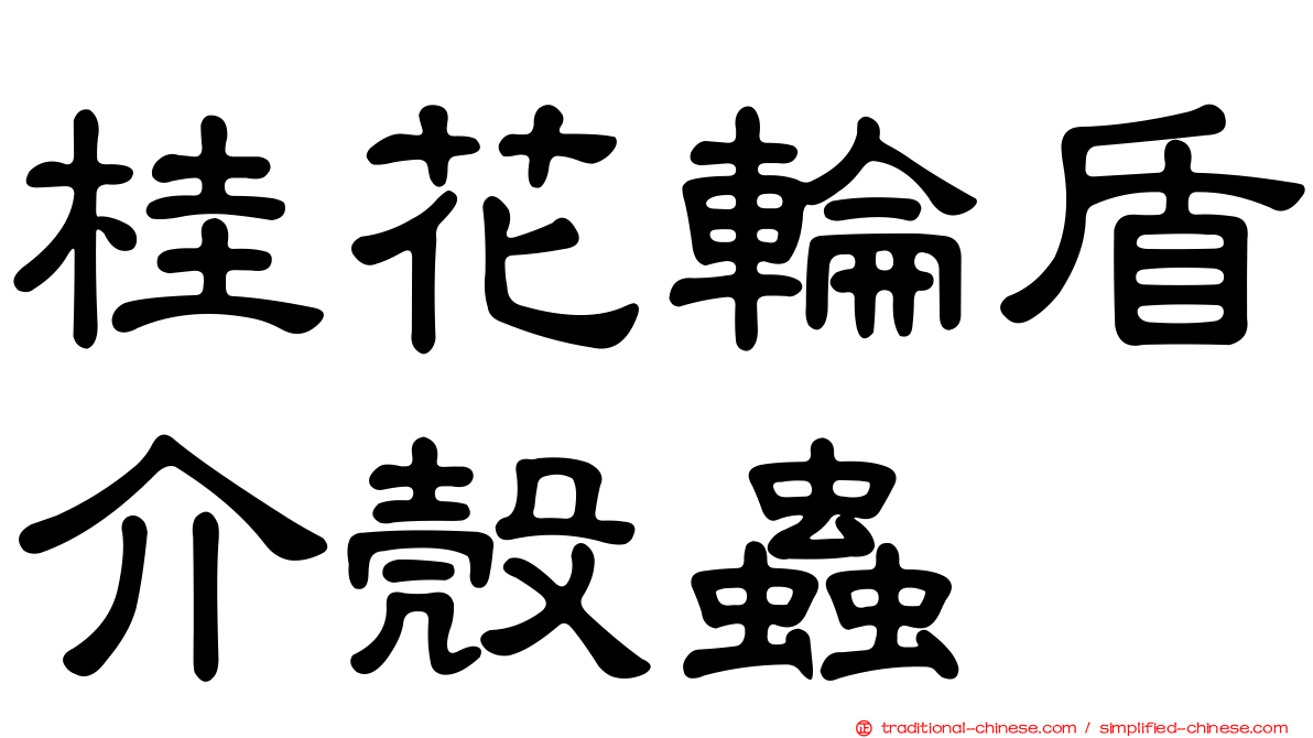 桂花輪盾介殼蟲
