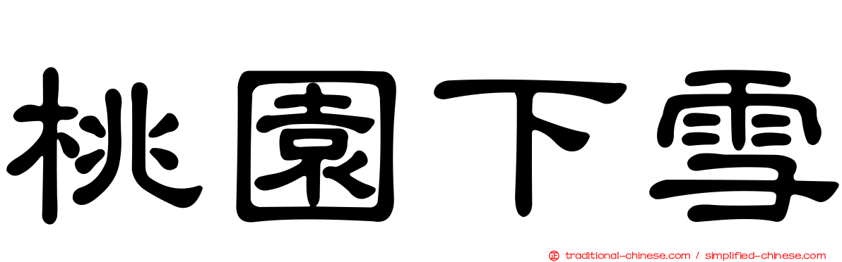 桃園下雪