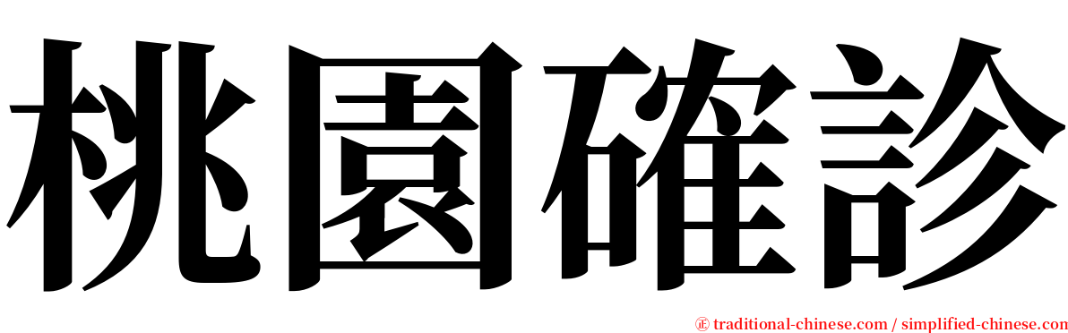 桃園確診 serif font