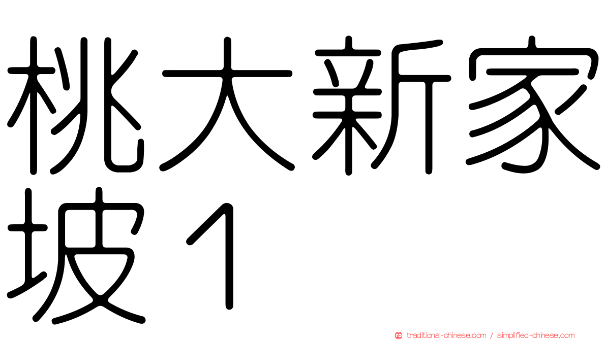 桃大新家坡１