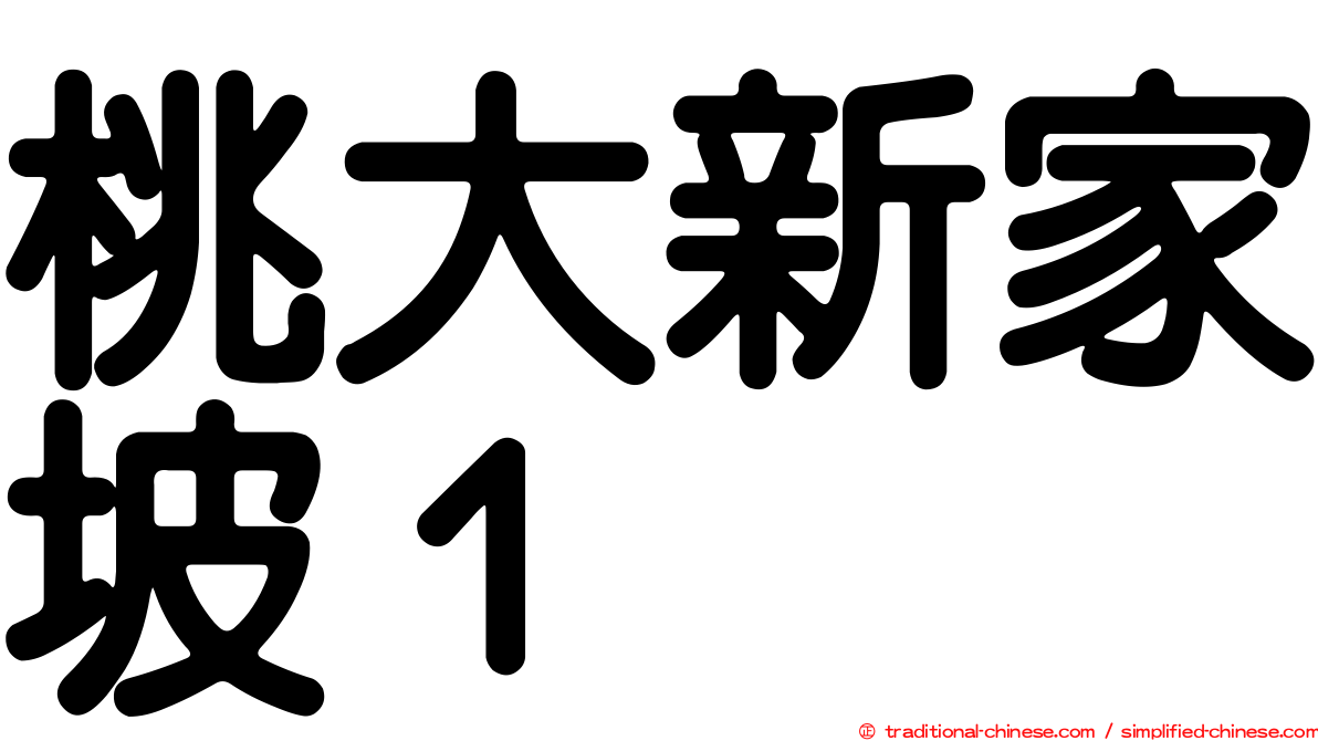桃大新家坡１
