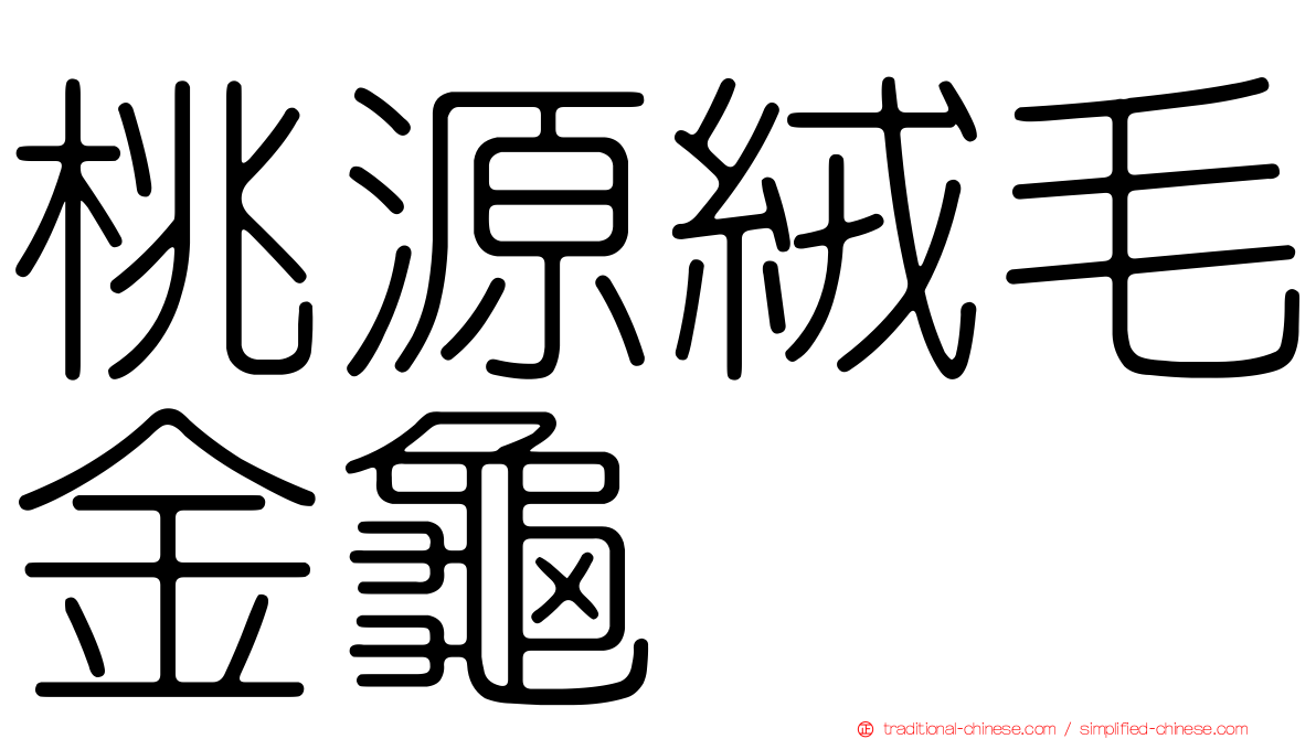 桃源絨毛金龜
