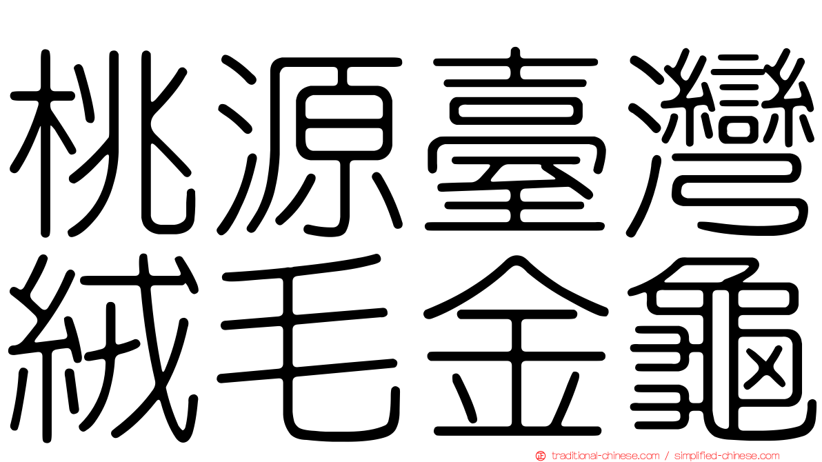 桃源臺灣絨毛金龜